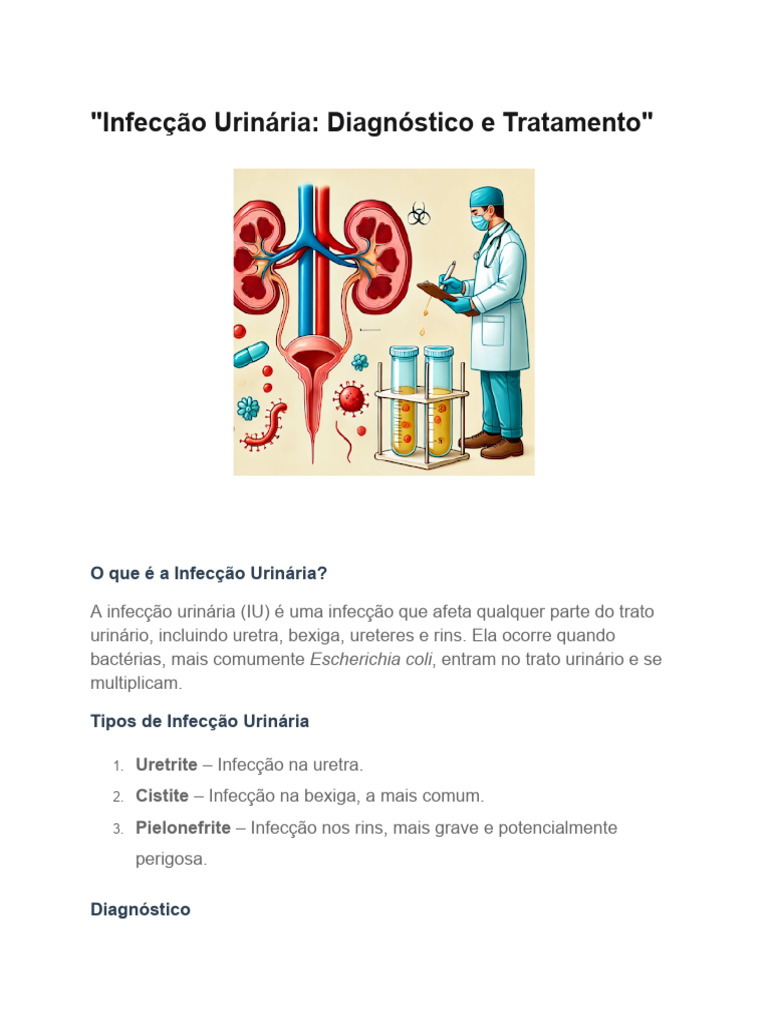 Infecção Urinária: Causas e Tratamento | PDF