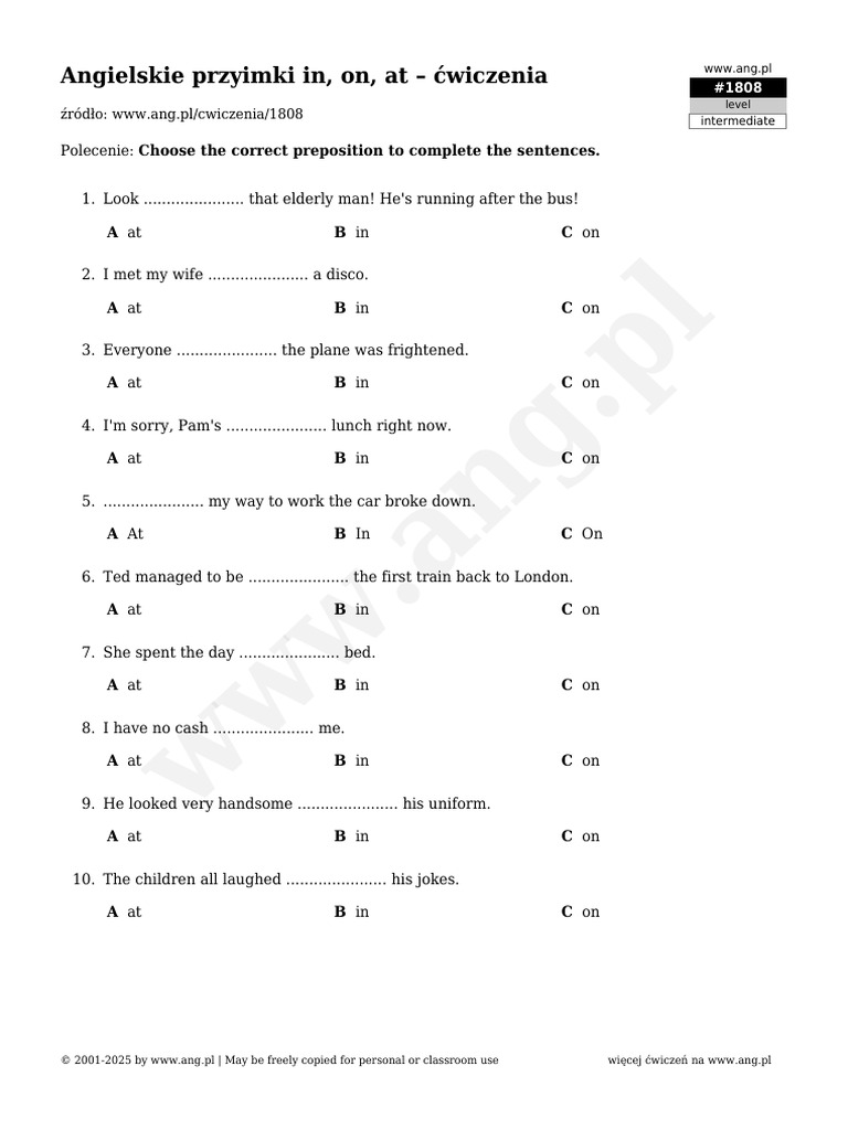 WWW - Ang.pl Exercise 01808 | PDF