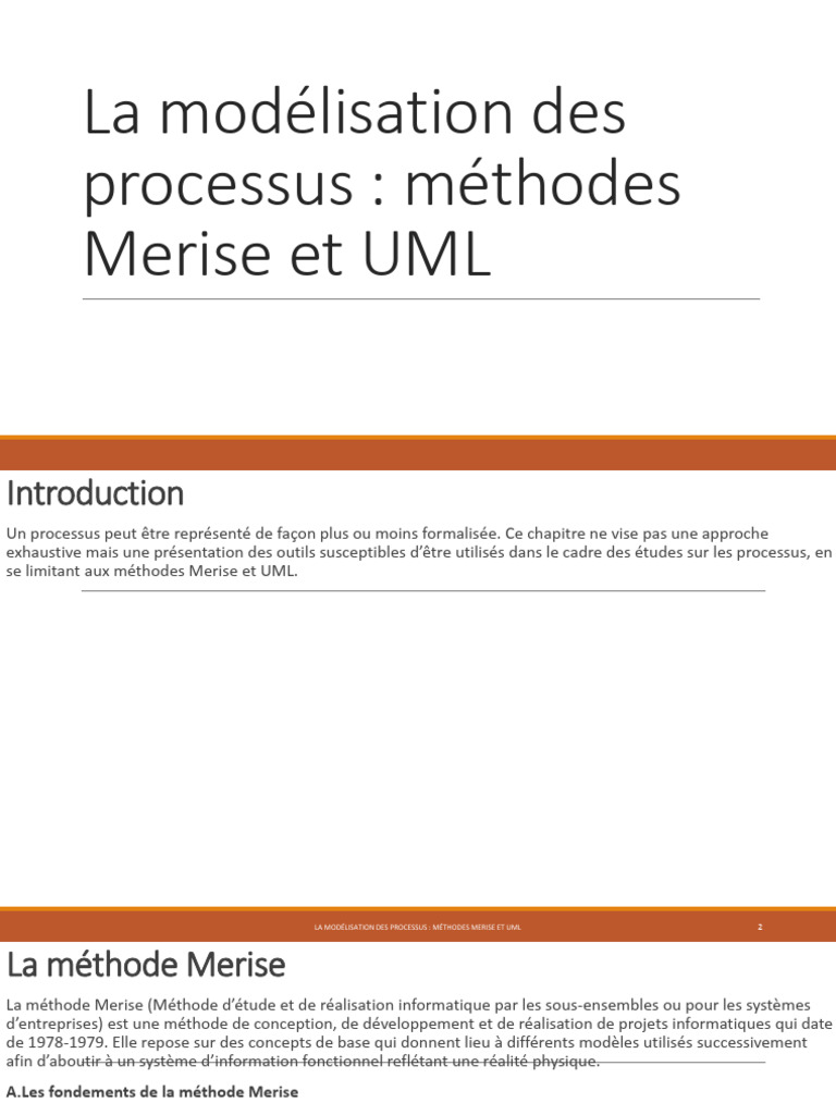 Modélisation des processus : Merise et UML | PDF | Langage de ...