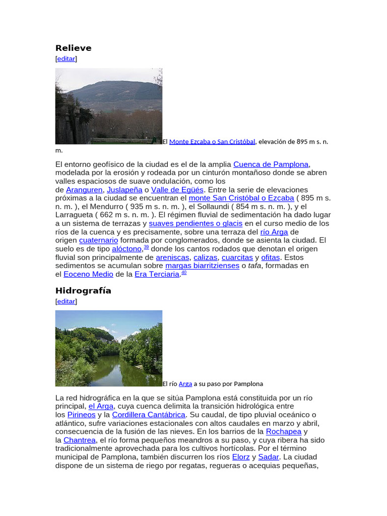 Relieve Pamplona | PDF | Río | Paisaje