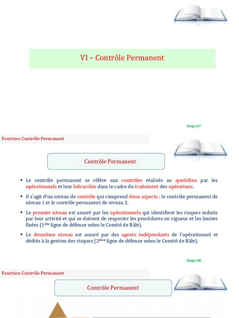 Contrôle Permanent : Niveaux et Fonctionnalités | PDF | Contrôle ...