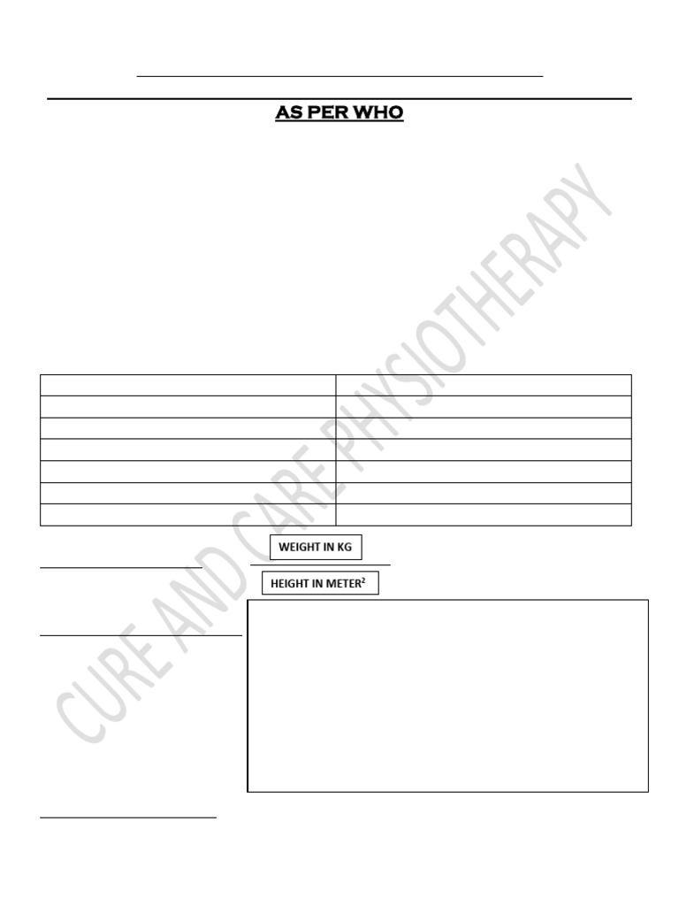 BMI Report Format Template | PDF