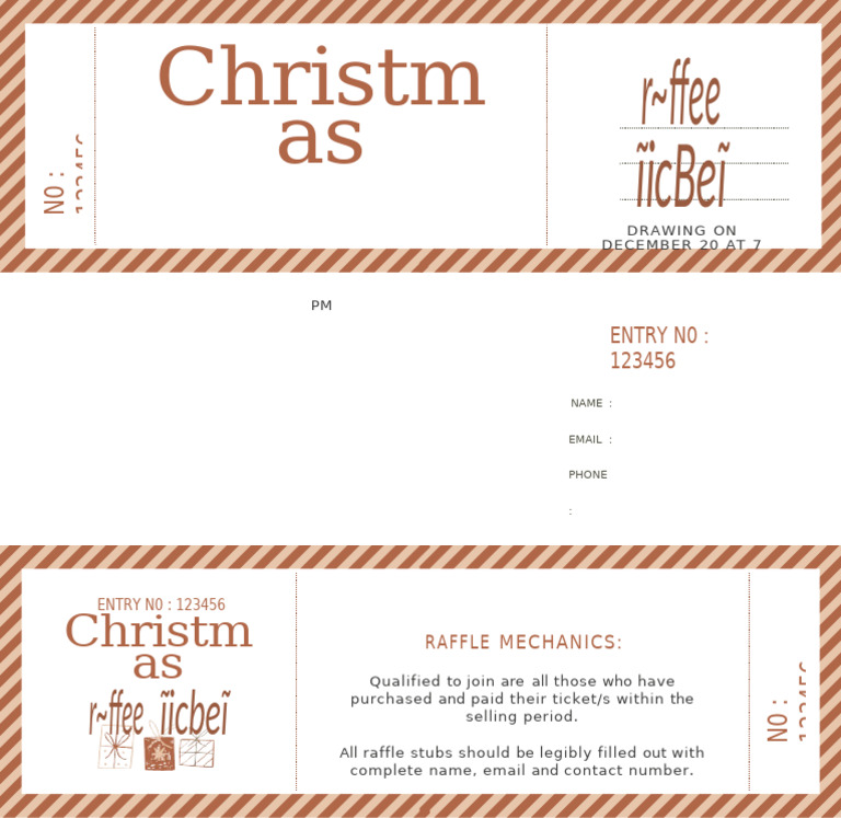 Christmas Raffle Entry Details | PDF