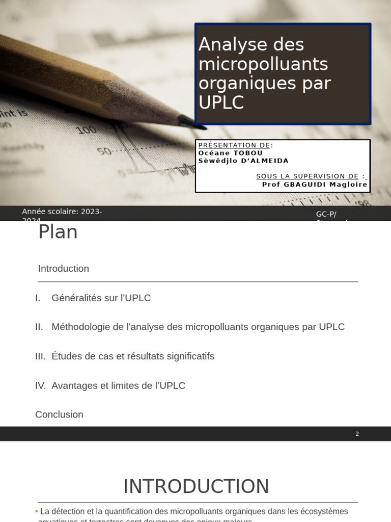 Analyse UPLC des micropolluants organiques | PDF | Spectroscopie ...