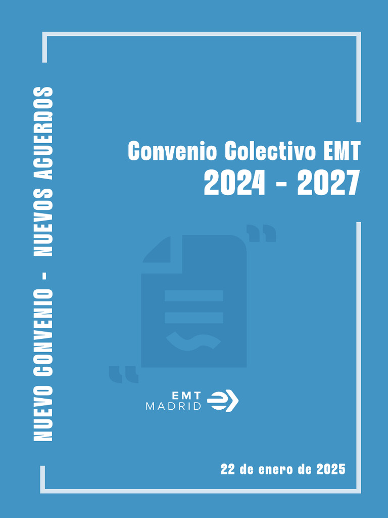 Convenio Colectivo EMT Madrid 2024-2027 | PDF | Jubilación | Business