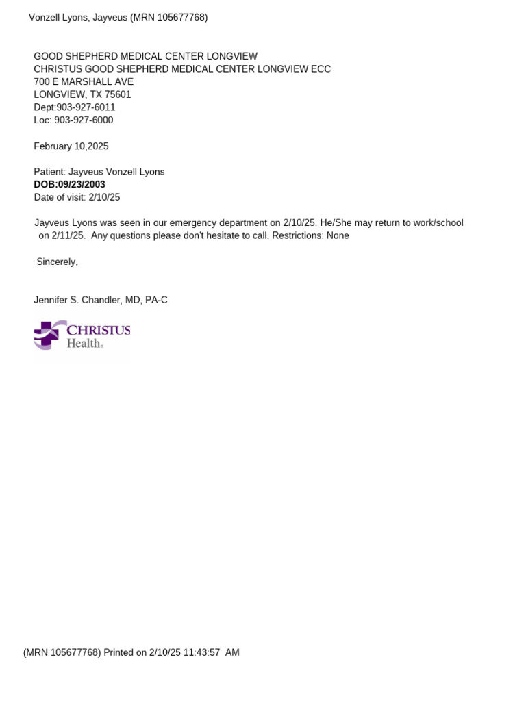 Doctors Note 2 | PDF