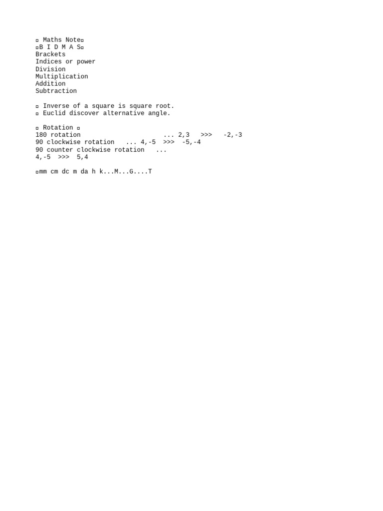 Maths Note | PDF