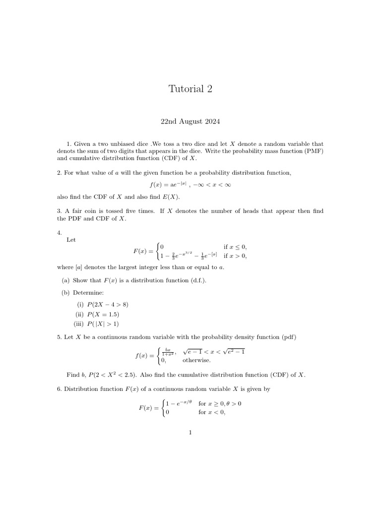Probability Density Function Tutorial | PDF | Probability Density ...