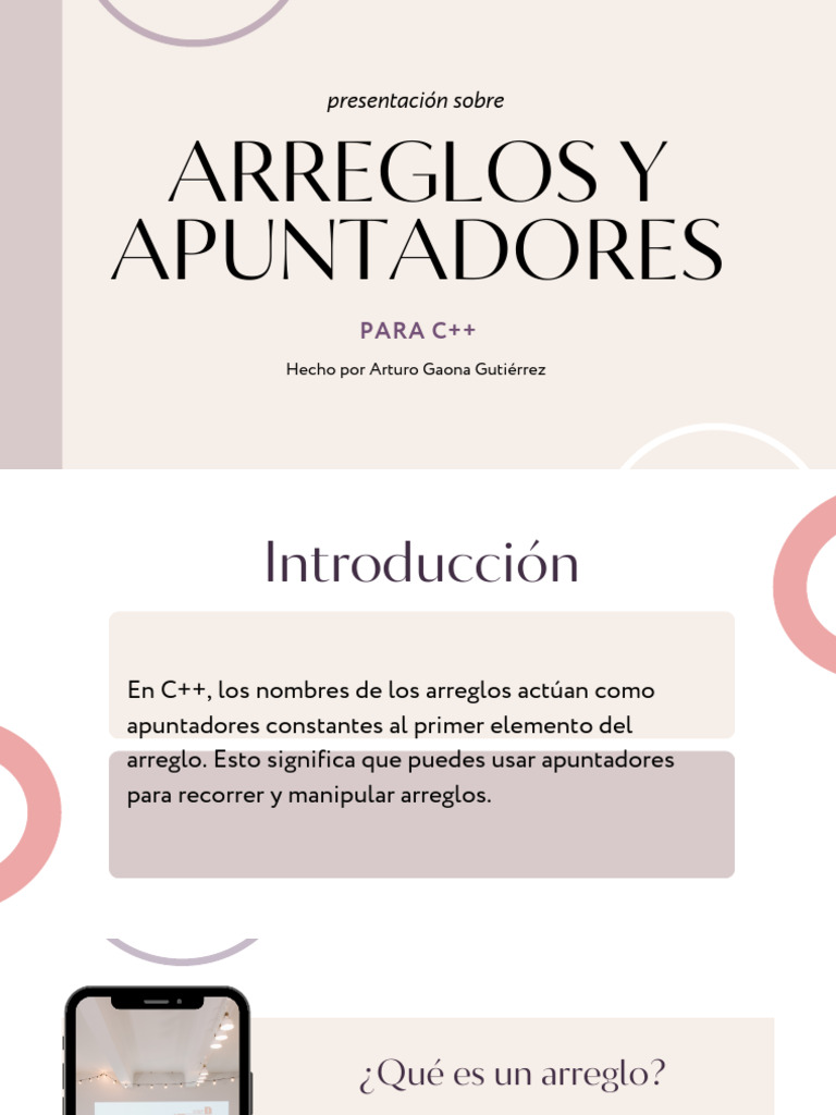 Arreglos y Apuntadores en C++ | PDF
