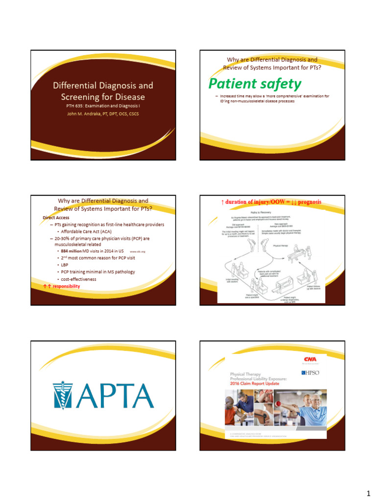 Differential Screening in Musculoskeletal Care | PDF | Medical ...