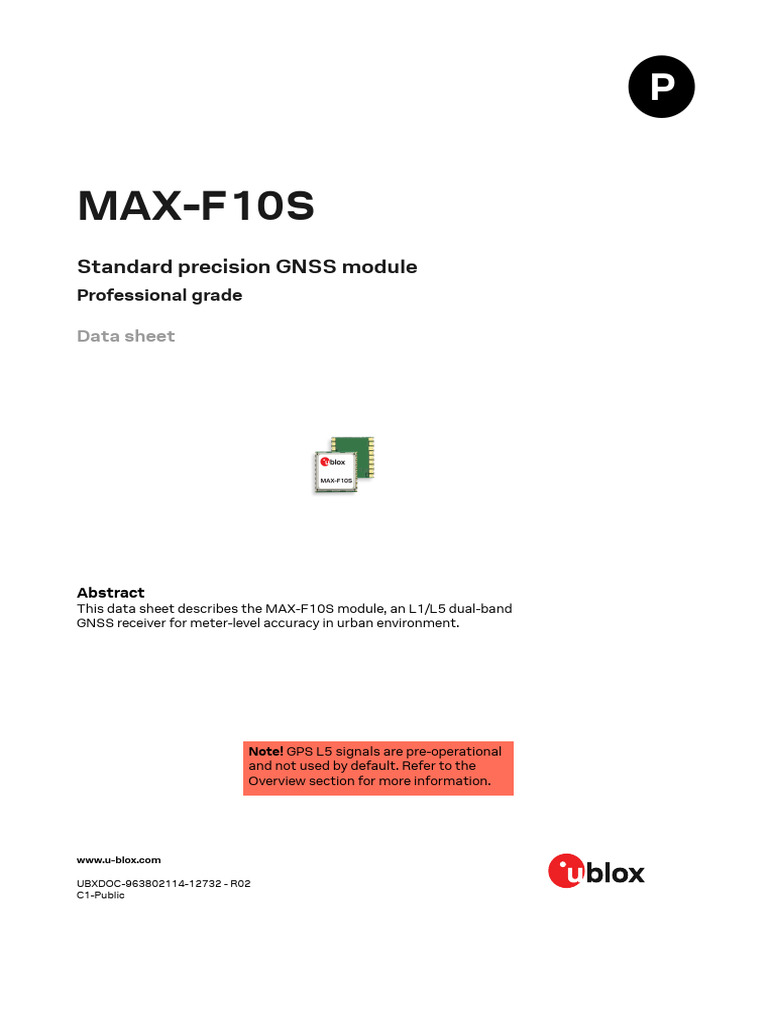 MAX F10S DataSheet UBXDOC 963802114 12732-3502504 | PDF | Global ...