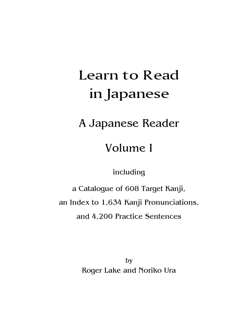 Learn To Read in Japanese | PDF | Japanese Writing System | Kanji
