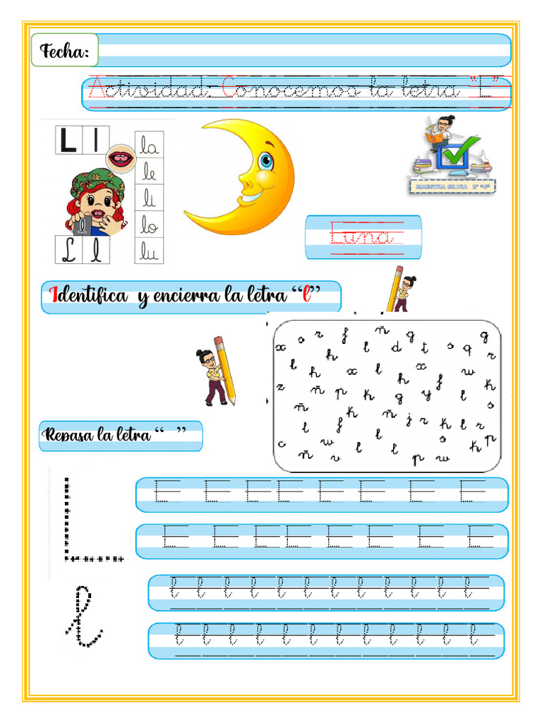 Fichas de Actividades con la Letra L | PDF