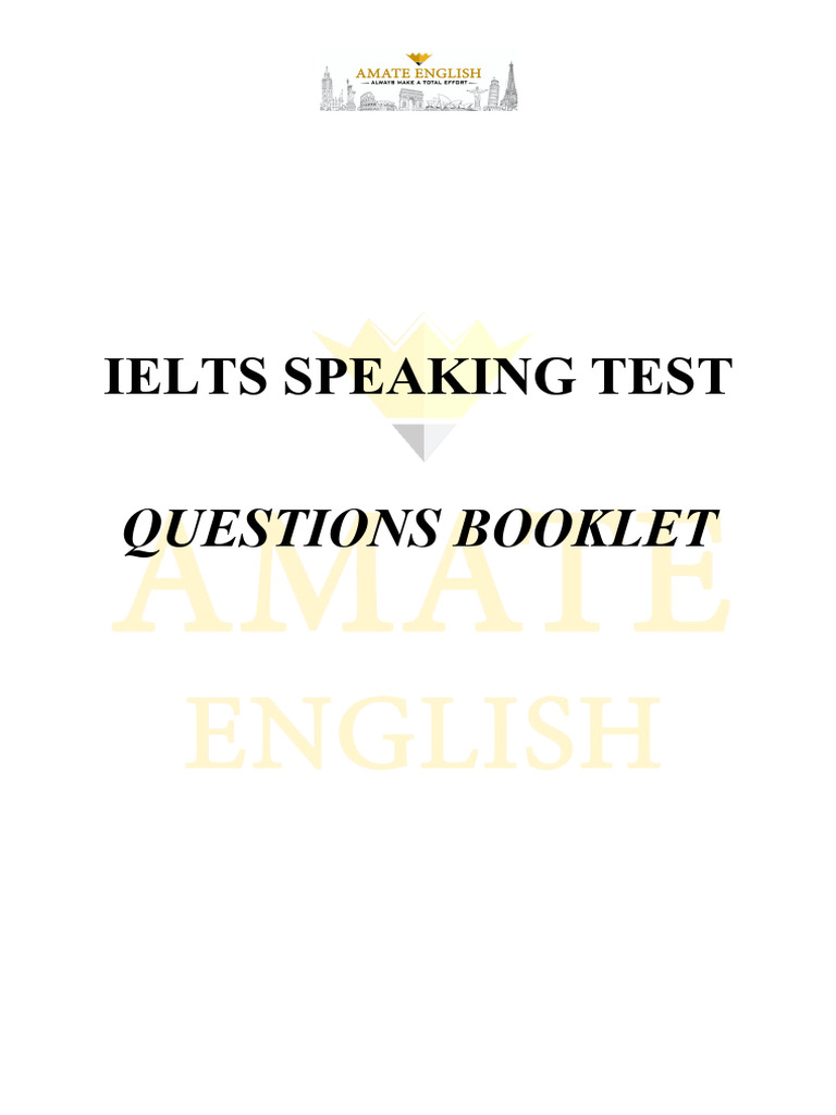 IELTS Speaking Test Questions Guide | PDF