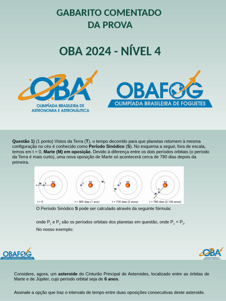Prova Nivel 4 Da Xxvii Oba de 2024 - Gabarito Power Point | PDF ...