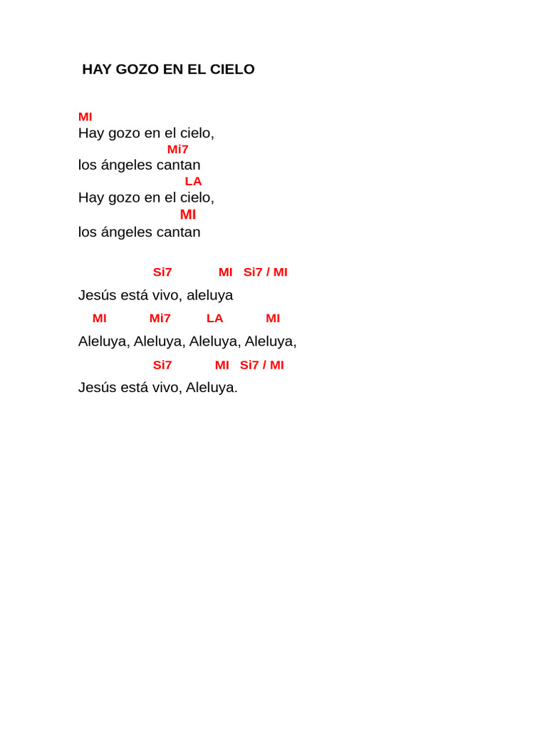 Gozo en el Cielo: Letras y Acordes | PDF