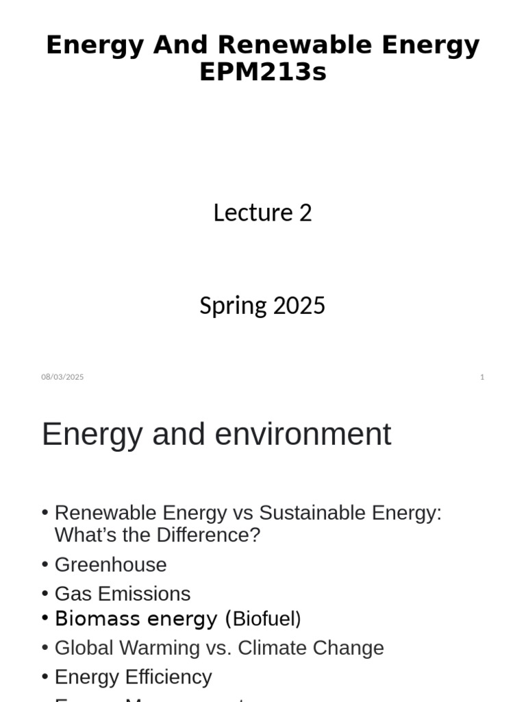 EPM213s Lecture2 | PDF | Climate Change | Greenhouse Gas