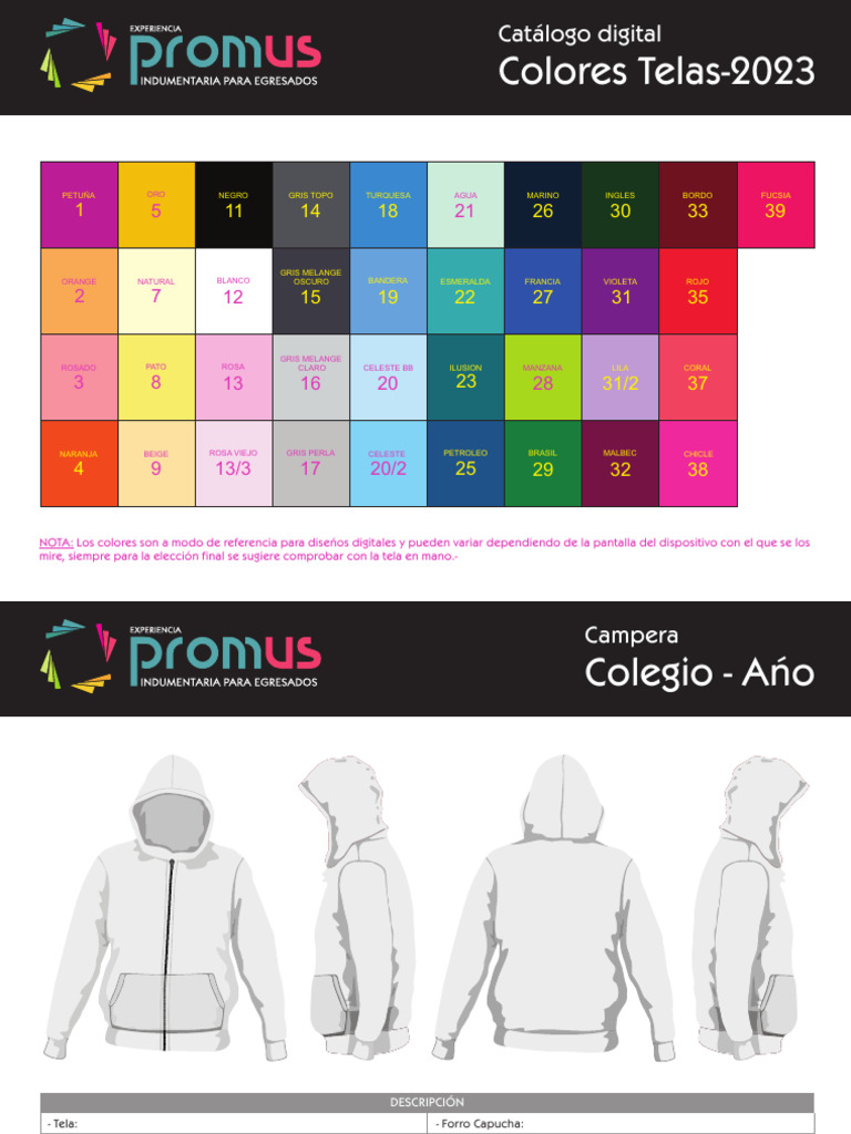 Modelos para Diseno Promus Colores | PDF