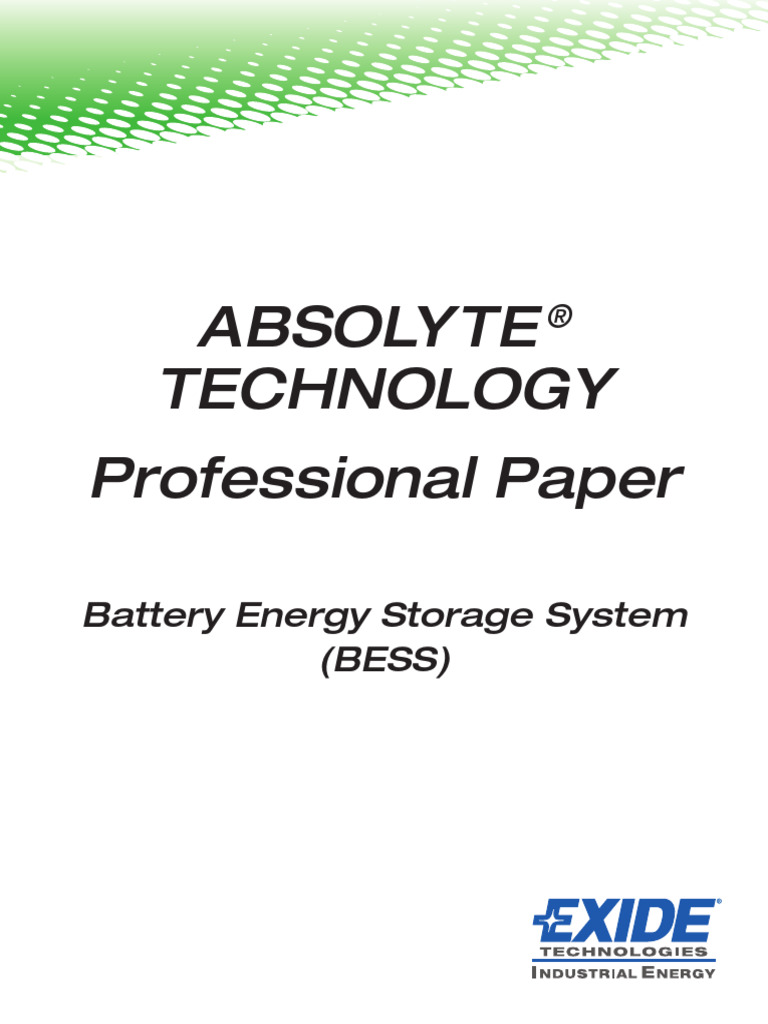 GB4129 2009-08 Professional Paper BESS | PDF | Electrical Grid | Energy ...