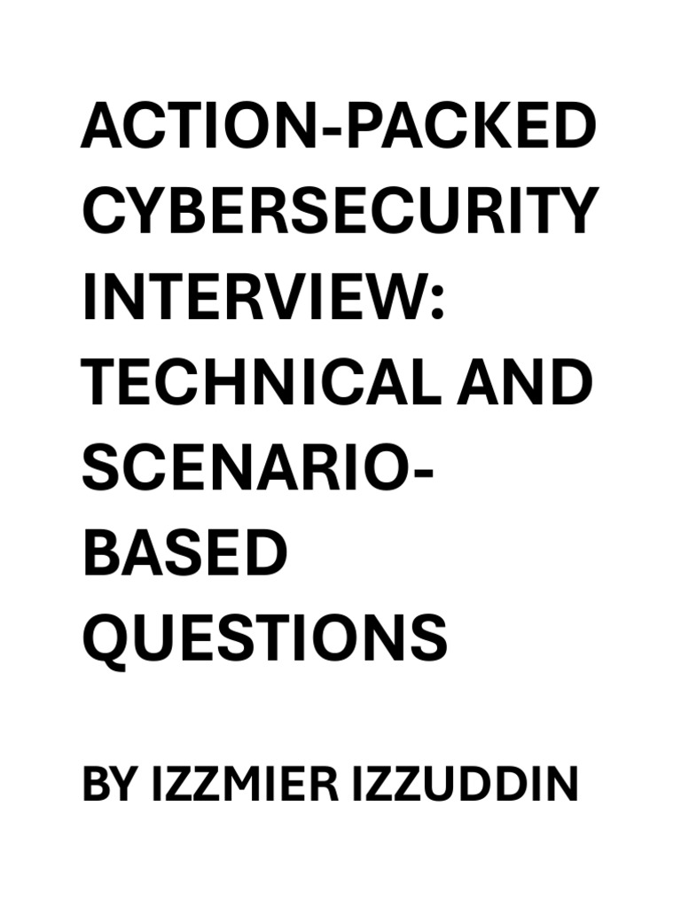 Cybersecurity Interview Questions Guide | PDF | Security | Computer ...