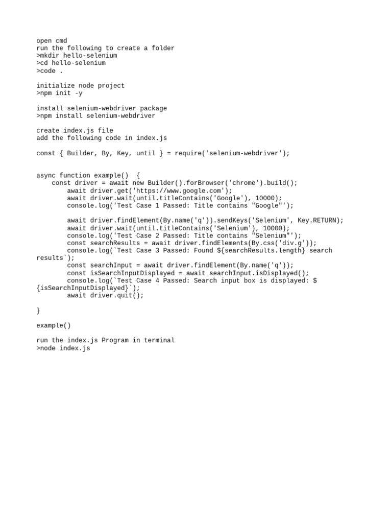Selenium WebDriver Setup Guide | PDF
