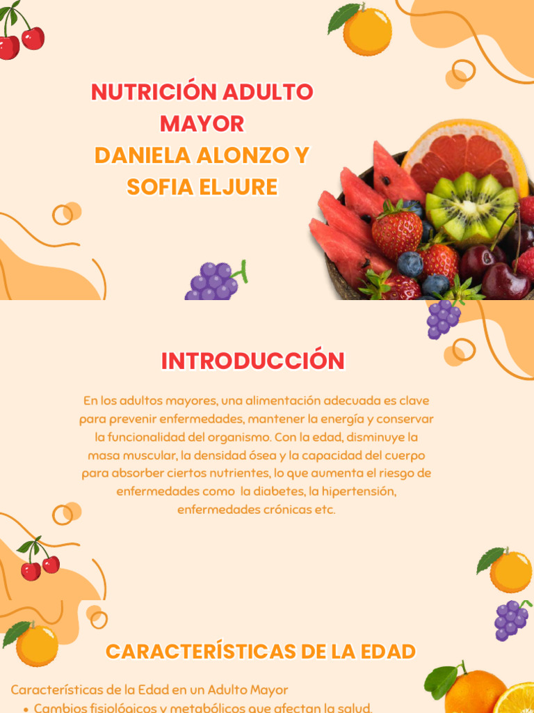 Nutrición Adulto Mayor - Compressed | PDF | Nutrición | Dieta y nutrición