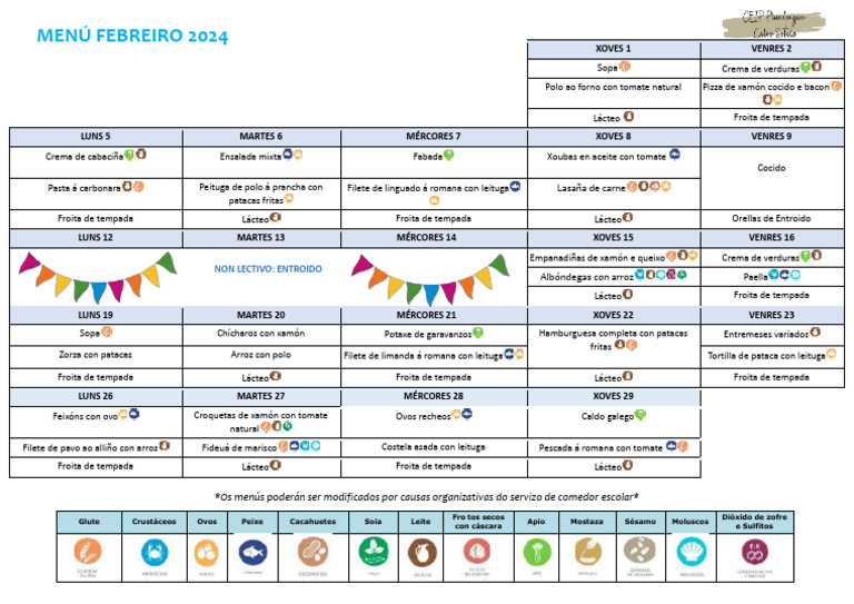 Menuì Febreiro 24 | PDF