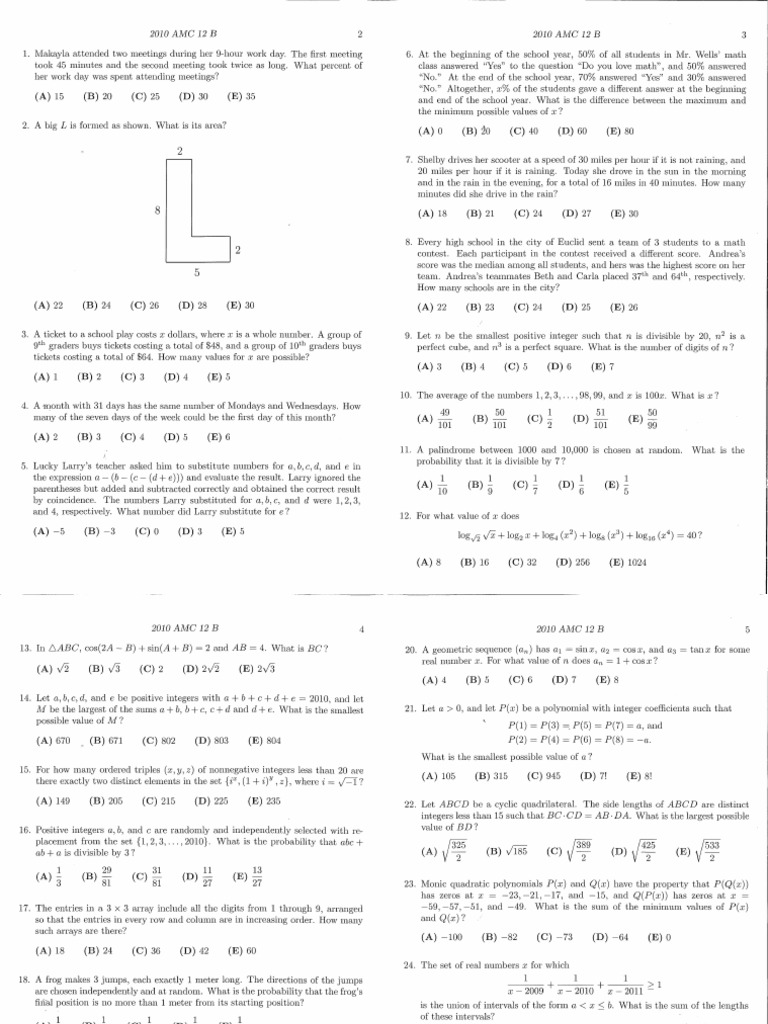 Amc12b 2010 | PDF