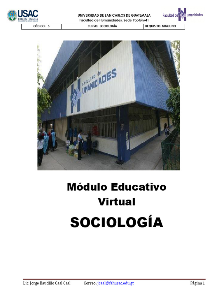 Introducción a la Sociología en Guatemala | PDF | Sociología | Humanidades