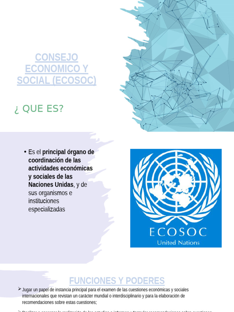 Funciones del Consejo Económico y Social | PDF | Derechos humanos ...