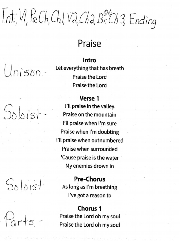 Praise (Lyrics) | PDF