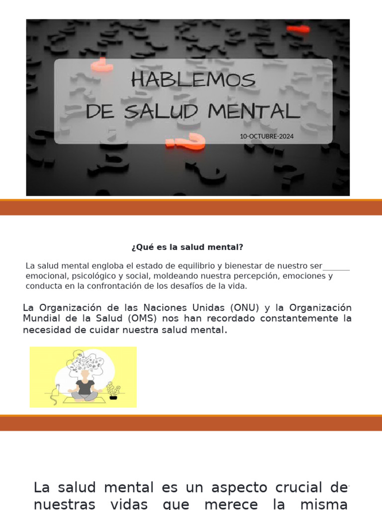 Salud Mental en Docentes y Alumnos | PDF | Las emociones | Salud mental
