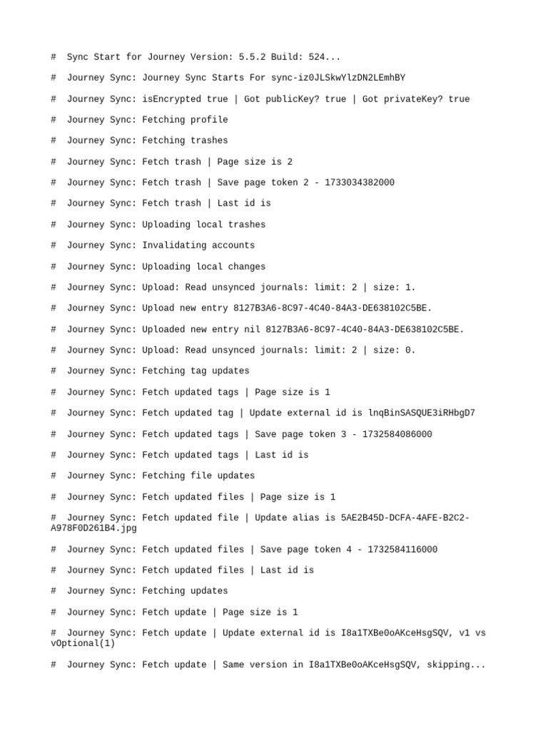 Journey Logs | PDF