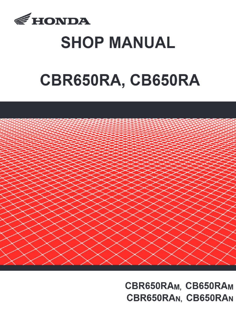 Cbr650ra-Cb650ra (2021-2022) Service Manual | PDF