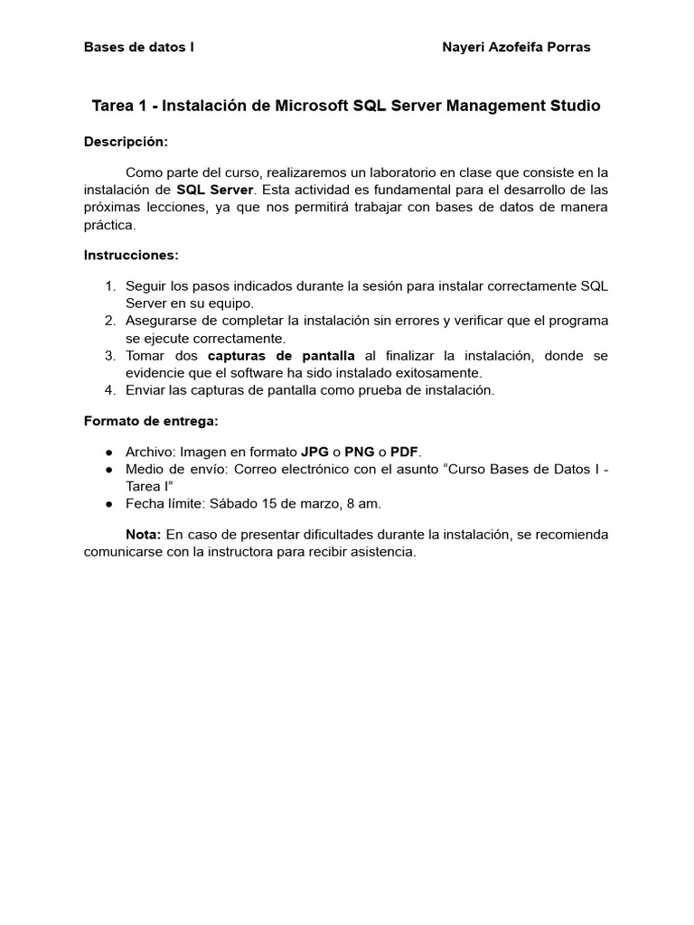 Instalación de SQL Server Management Studio | PDF | Servidor SQL de ...