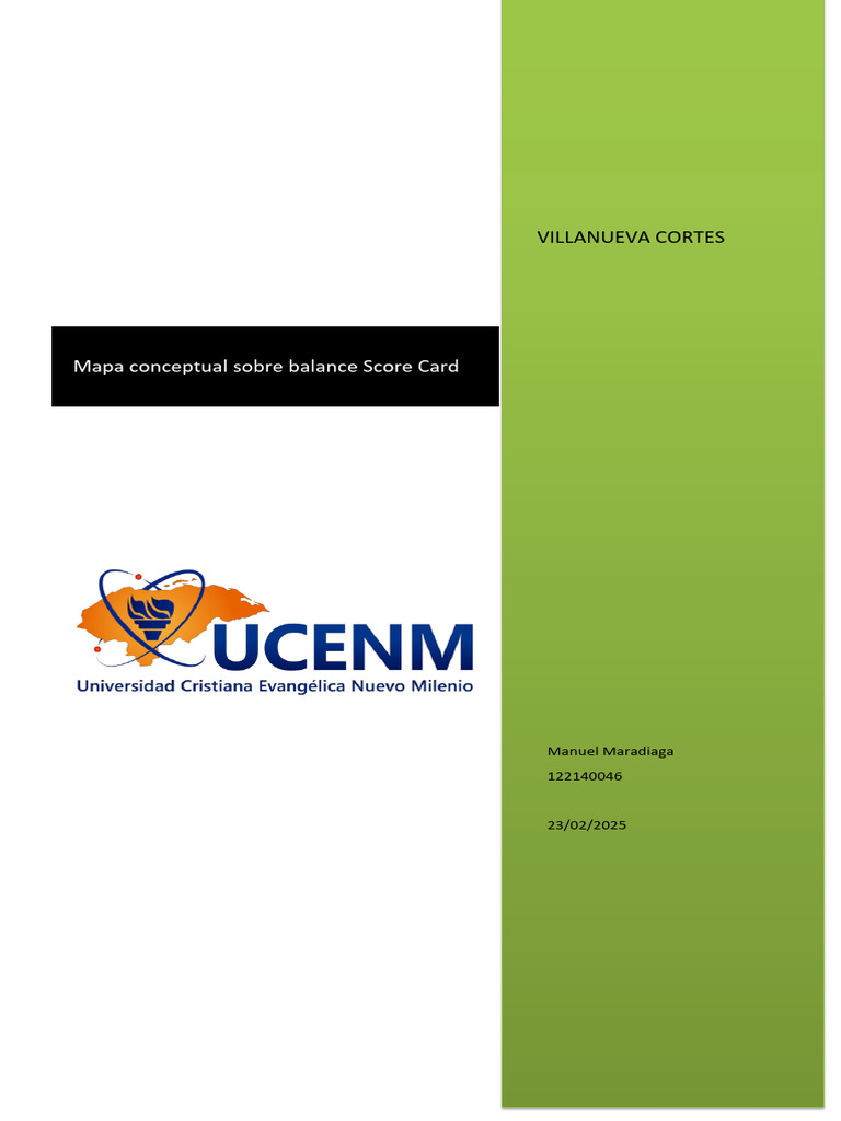 Mapa Conceptual del Balanced Scorecard | PDF | Business | Economias