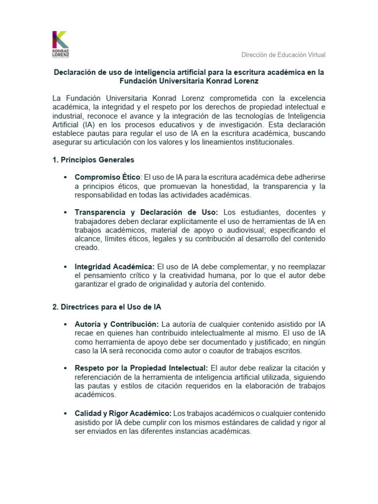 Uso Ético de IA en Escritura Académica | PDF | Inteligencia artificial ...
