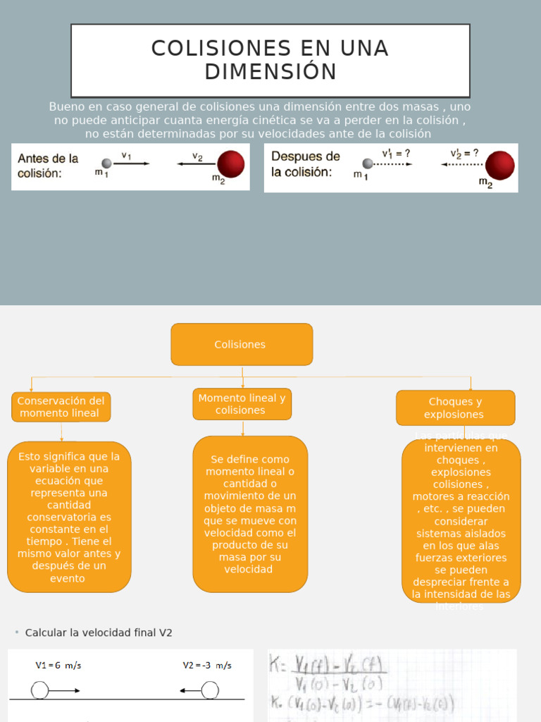 Colisiones en Una Dimensión Tarea 3 Parcial | PDF
