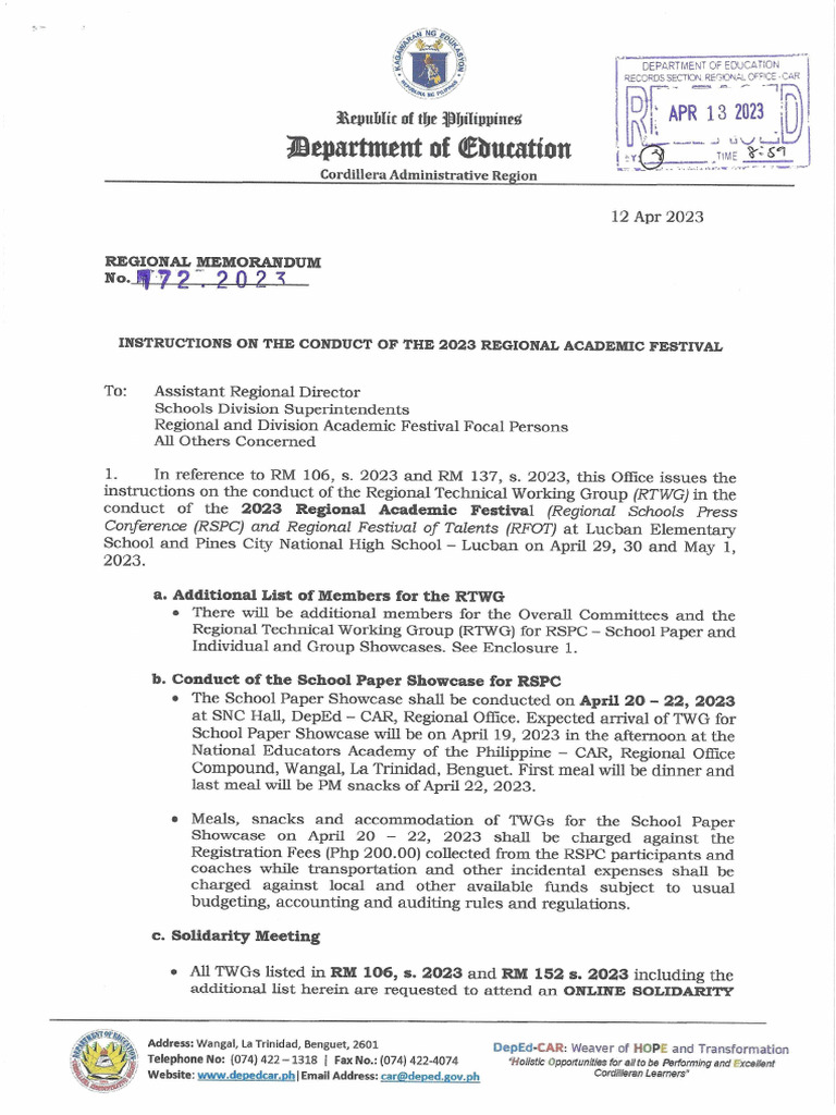 RM No. 172 0001 0 | PDF