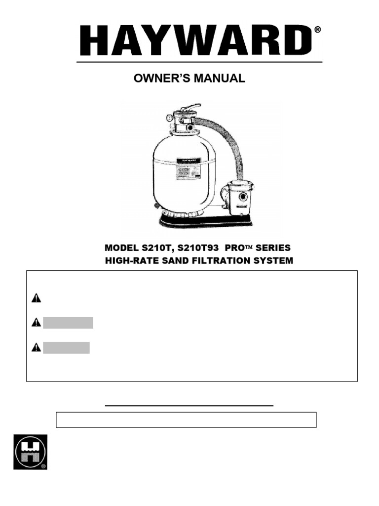 Hayward Pool Filter Manual
