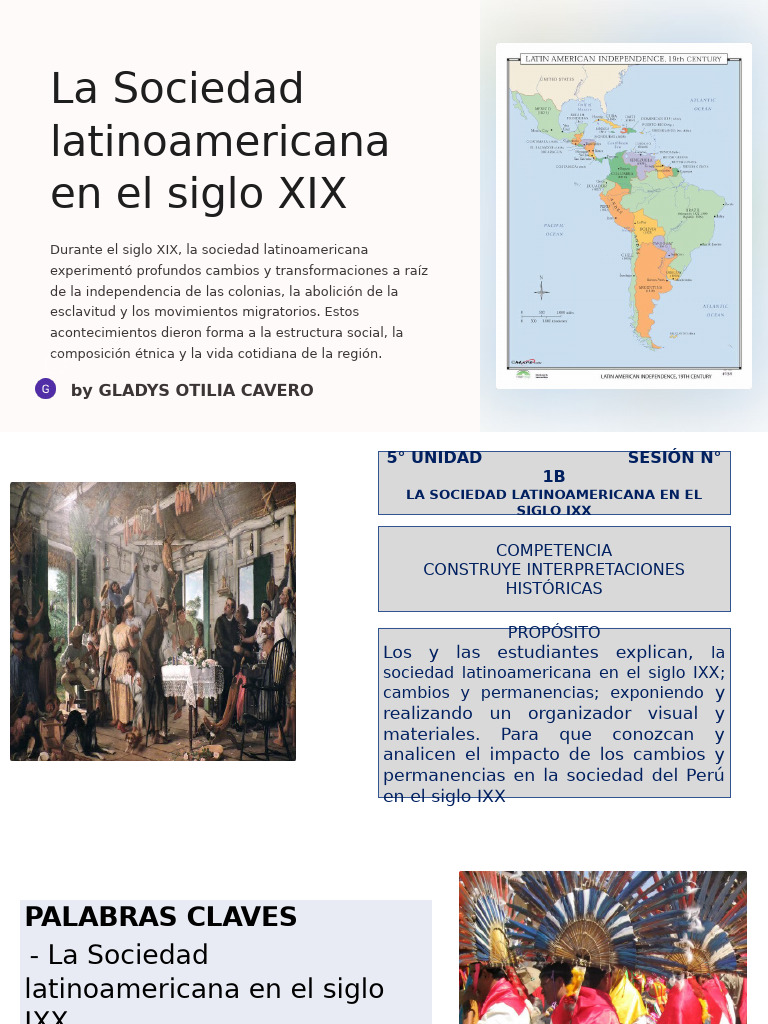 Transformaciones en la sociedad latinoamericana XIX | PDF | Sociedad ...