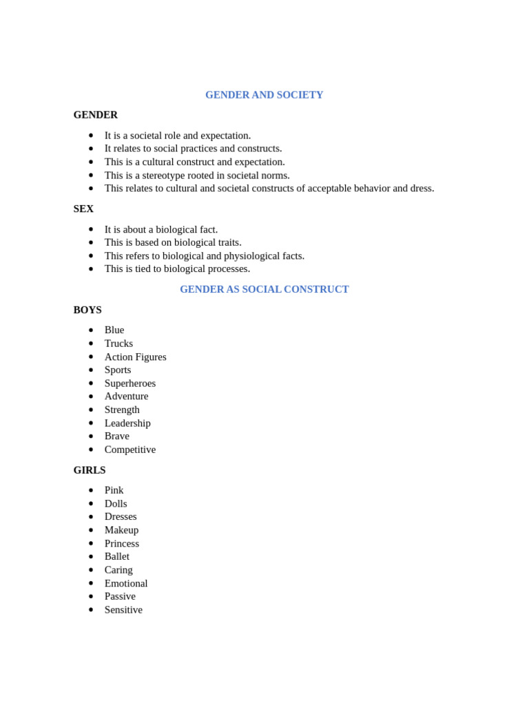 Understanding Gender and Society | PDF | Gender | Gender Studies