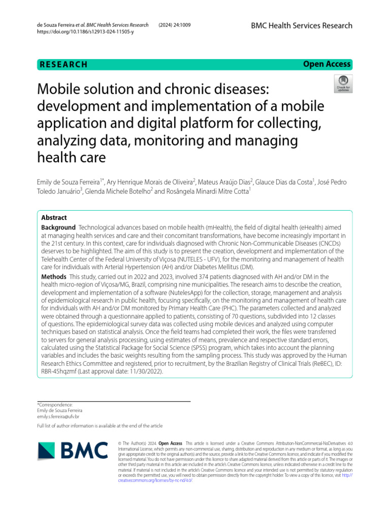 s1291302411505y PDF Non Communicable Disease Databases