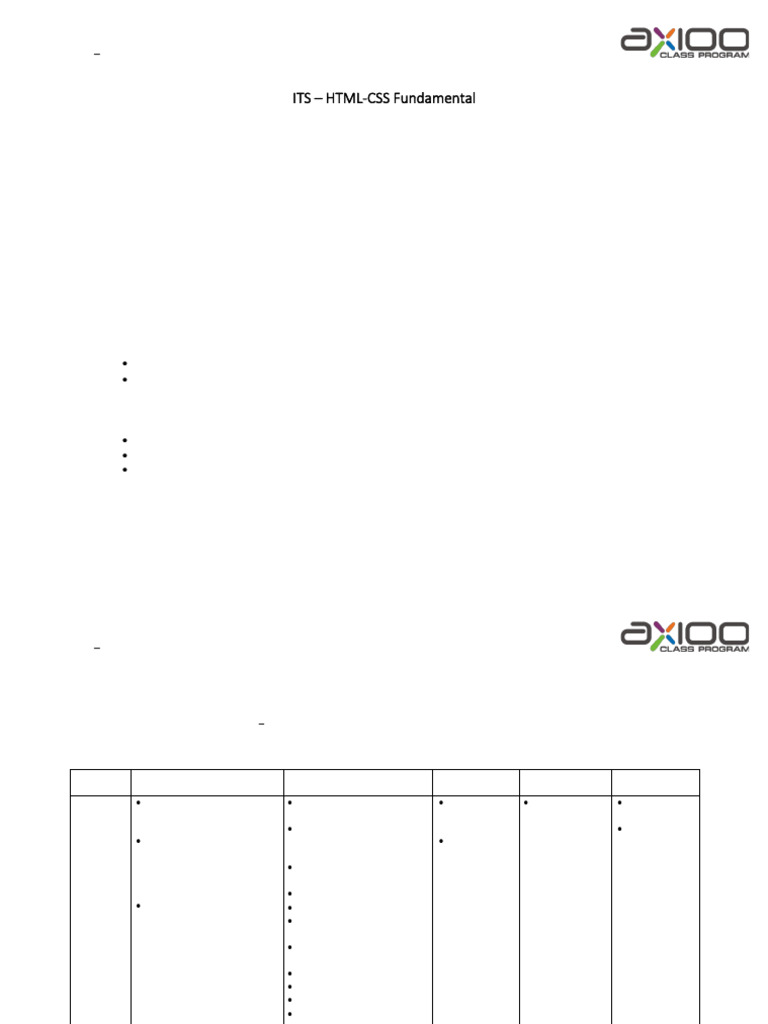 SAP - ITS HTML-CSS Fundamental (1) | PDF
