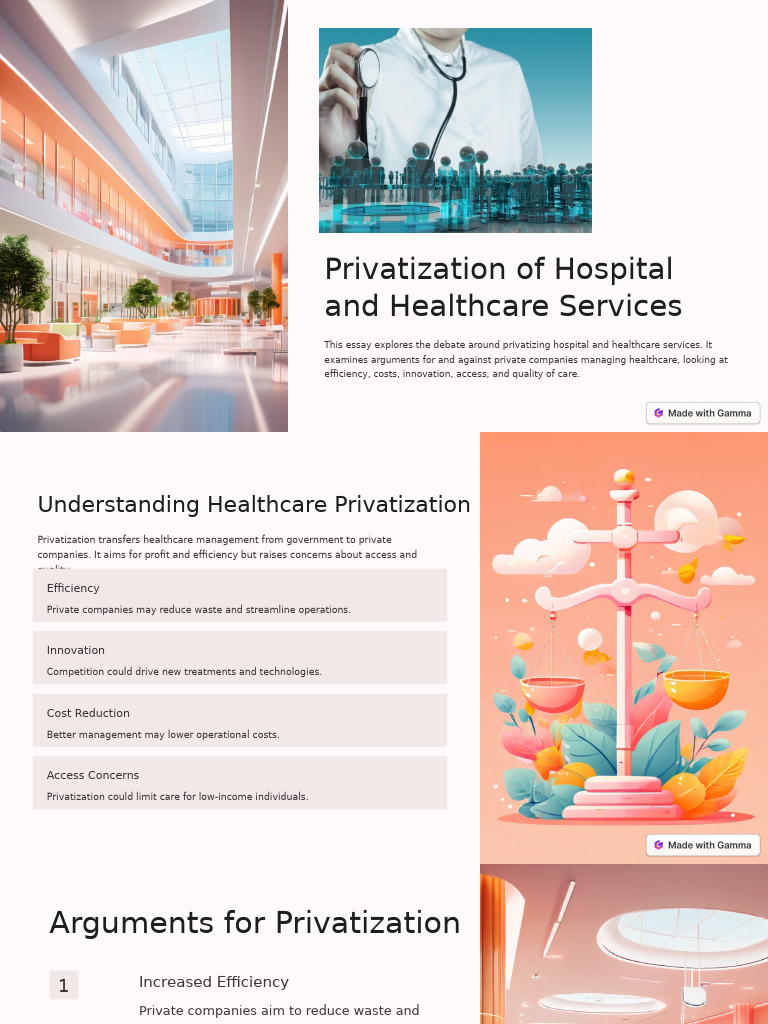 Healthcare Privatization: Pros and Cons | PDF | Privatization | Health Care