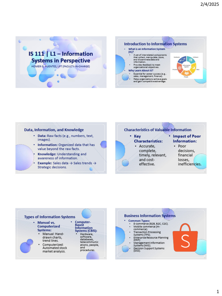 Understanding Information Systems Essentials | PDF | System | Supply ...