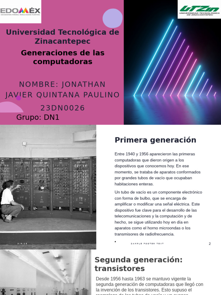 Evolución de las Computadoras: Generaciones | PDF | Hardware de la ...