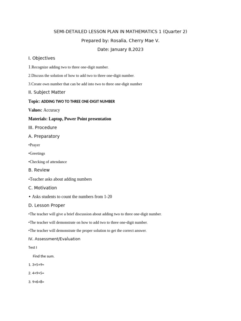 Lesson Plan TTL10 | PDF