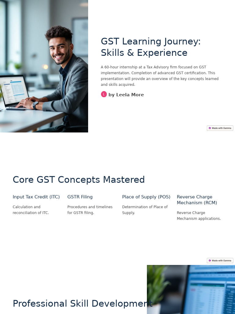 GST Internship Skills & Achievements | PDF