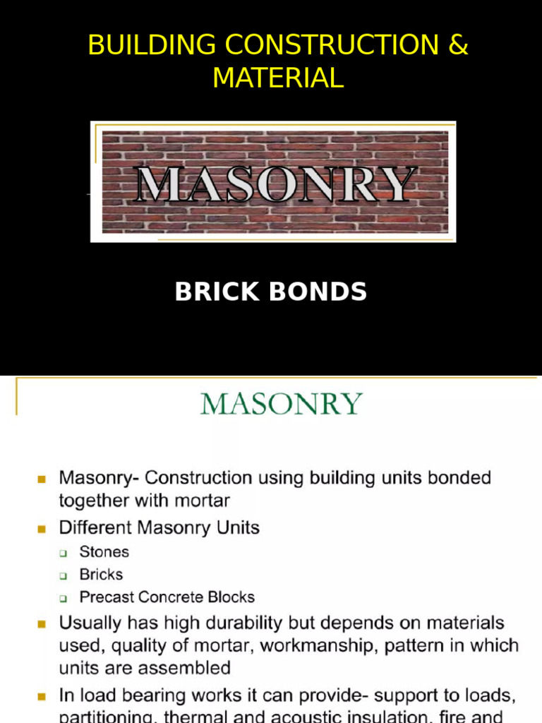 Brick Bonds Pdf